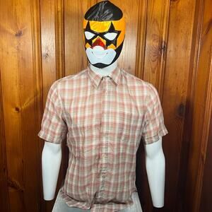 Royal Knight M Y2K Plaid Button Up Tan Regular